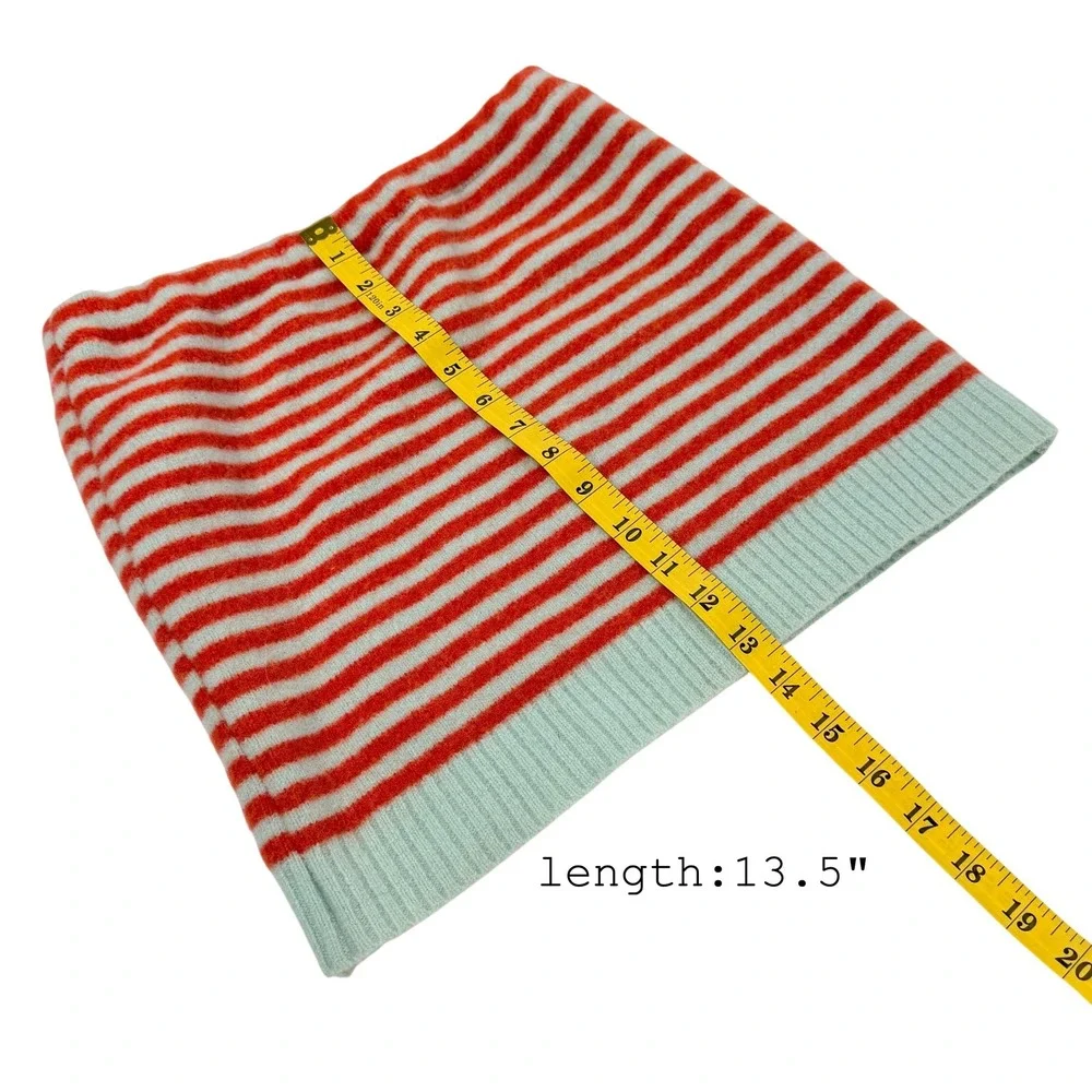 Jack & Mary Designs Bun Warmer Wool‎ Skirt Stripe Repurposed Handmade Small